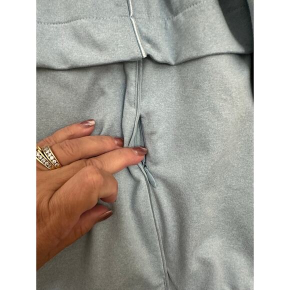 T by Talbots UPF 50+ Blue Sweat Shirt XL Zip Pockets Activewear - Picture 4 of 8